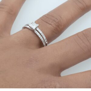 18KT White Gold .35CTW Diamond Wedding Set Mounting