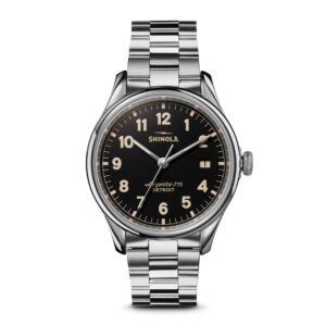 Shinola Detroit 38mm Black Vinton Watch