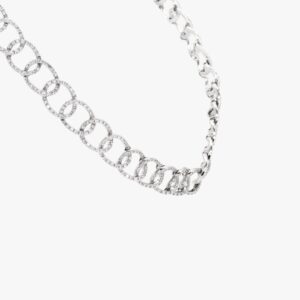 18KT White Gold 5.67CTW Brilliant Round Diamond Link Necklace