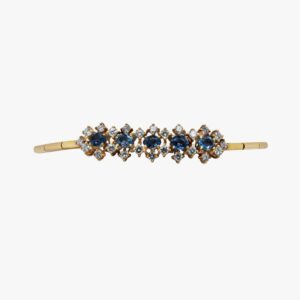18K Yellow Gold Santa Maria Aquamarine and Diamond Bracelet