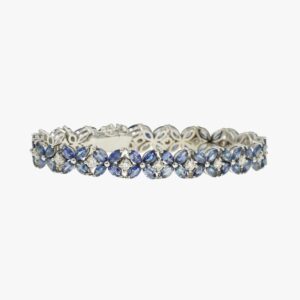 White Gold Sapphire Diamond Bracelet