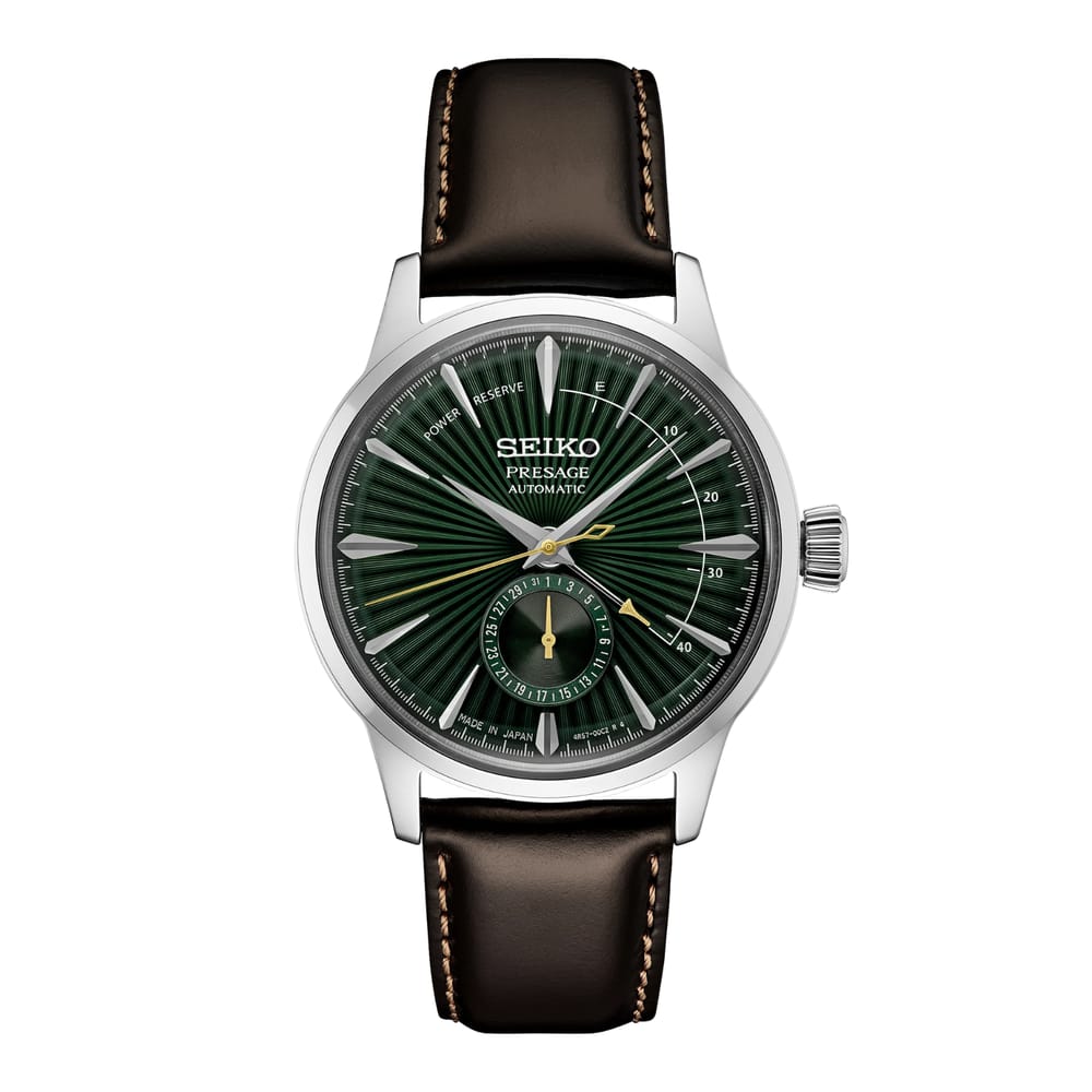 Seiko Presage 40.5mm Green Cocktail Time Automatic Watch - Giorgio
