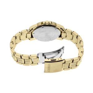 seiko essentials 39.6mm black and gold quartz watch