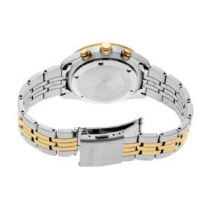 seiko essentials 41.5mm two toned black quartz chronograph watch