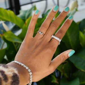 14KT White Gold 0.25CTW Earth Mined Round Diamond Twist Solitaire Engagement Ring