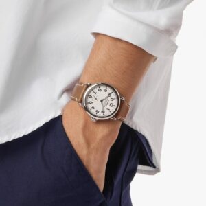 shinola detroit 41mm white runwell watch