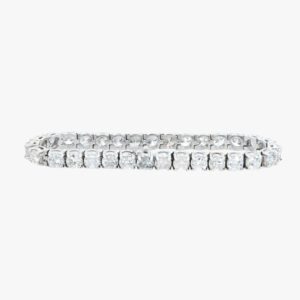 14KT White Gold 15.55CTW Brilliant Round Diamond Tennis Bracelet