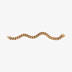 Yellow Gold Diamond Cuban Link Bracelet