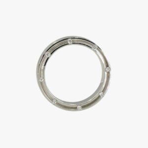 14KT White Gold 0.18CTW Men's 6MM Diamond Band