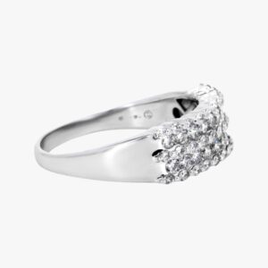 14KT White Gold 0.75ctw Round Cut Prong Set Diamond Ring
