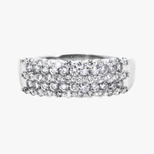 14KT White Gold 0.75ctw Round Cut Prong Set Diamond Ring