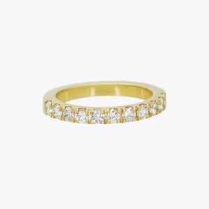 18KT Yellow Gold 1.12CTW Earth Mined Pave Diamond Ring